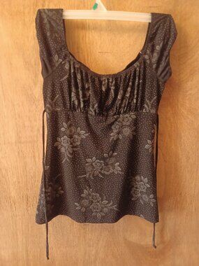Ripe Women's Floral Black Shirt